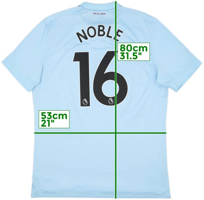 2017-18 West Ham Third Shirt Noble #16 - 6/10 - (XL)