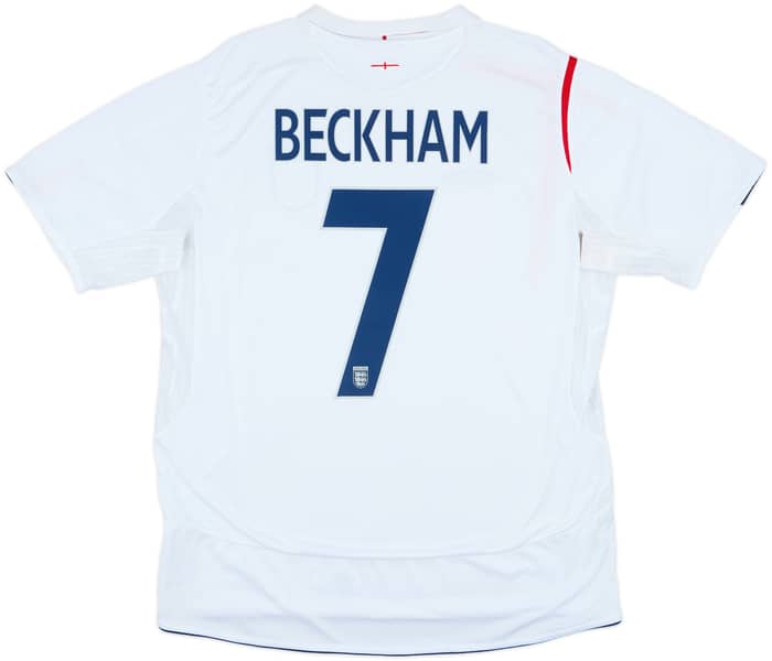 2005-07 England Home Shirt Beckham #7 - 6/10 - (XL)