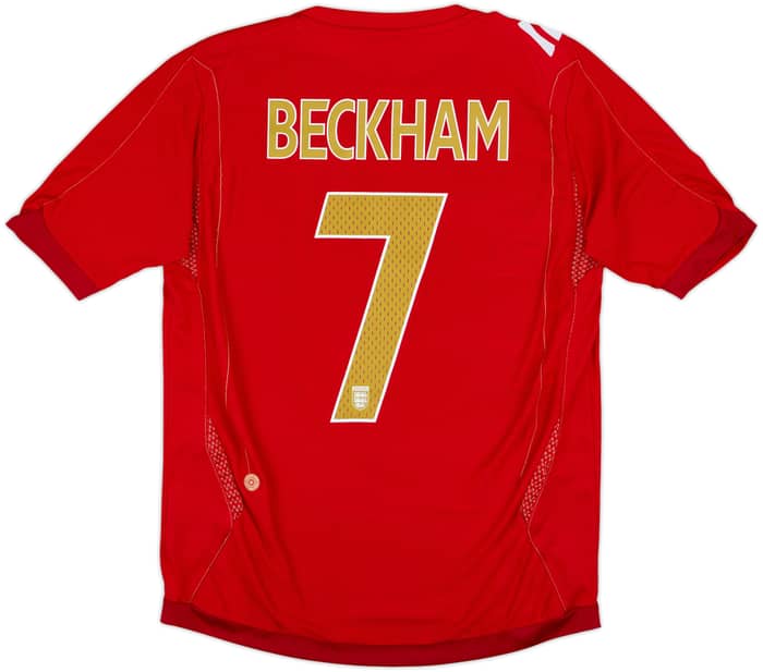 2006-08 England Away Shirt Beckham #7 - 5/10 - (M)