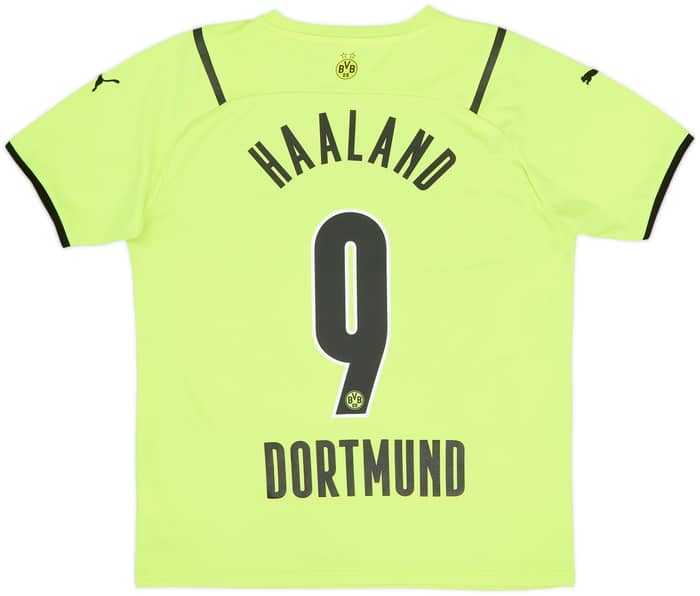 2021-22 Borussia Dortmund European Home Shirt Haaland #9 - 8/10 - (M)