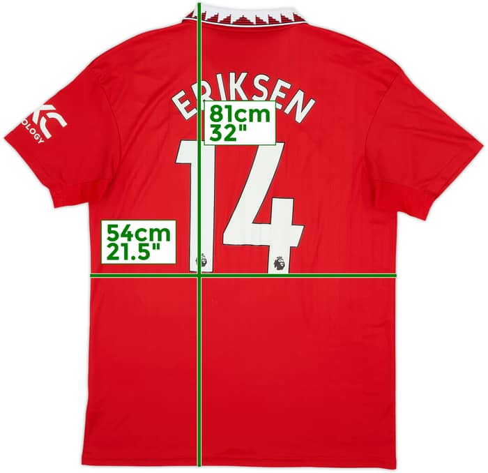 2022-23 Manchester United Home Shirt Eriksen #14 - 8/10 - (L)