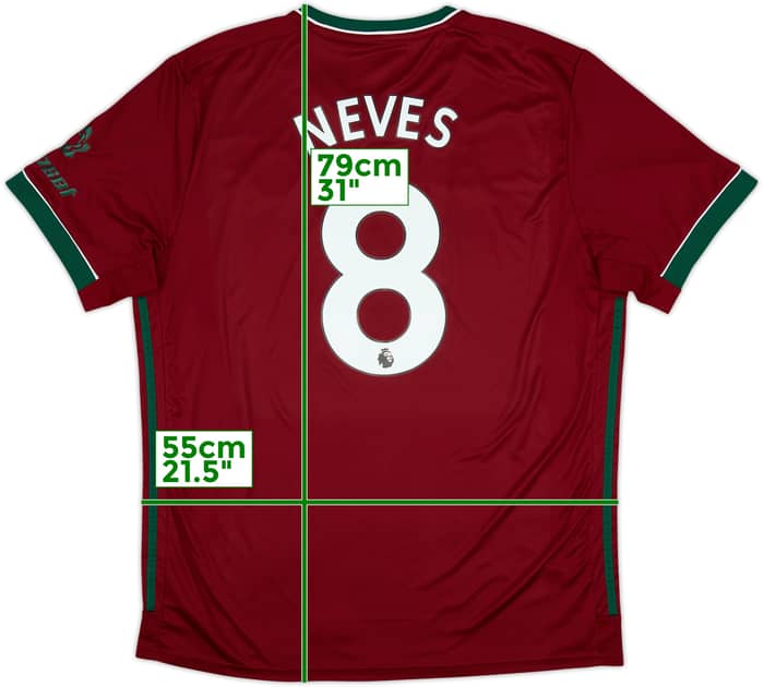 2020-21 Wolves Third Shirt Neves #8 - 8/10 - (XL)
