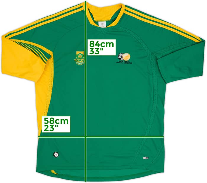 Camiseta de visitante de Sudáfrica 2008-09 L/S - 6/10 - (XL)