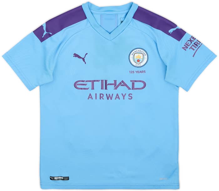 2019-20 Manchester City Home Shirt Bernardo #20 - 9/10 - (M.Boys)