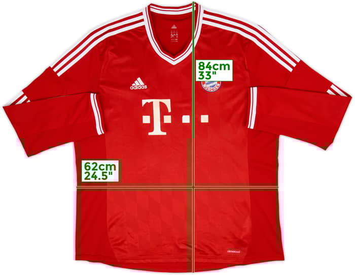 2013-14 Bayern Munich Home L/S Shirt - 4/10 - (XXL)
