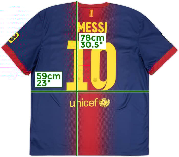 2012-13 Barcelona Home Shirt Messi #10 - 5/10 - (XL)