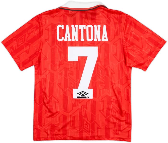 1992-94 Manchester United Home Shirt Cantona #7 - 9/10 - (S)