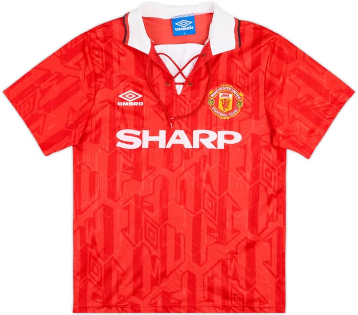 1992-94 Manchester United Home Shirt Cantona #7 - 9/10 - (S)