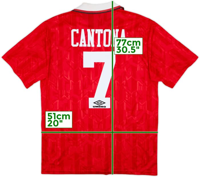 1992-94 Manchester United Home Shirt Cantona #7 - 8/10 - (L)