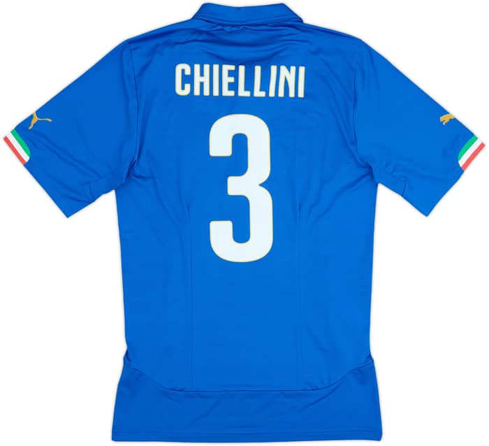 2014-15 Italy Player Issue (ACTV Fit) Home Shirt Chiellini #3 - 8/10 - (XXL)