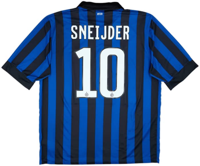 2011-12 Inter Milan Home Shirt Sneijder #10 - 9/10 - (XL)