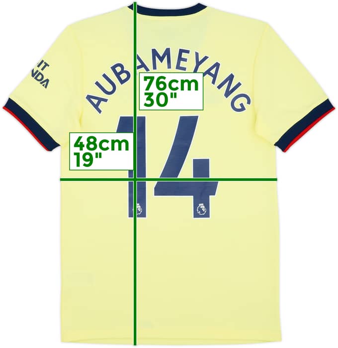 2021-22 Arsenal Away Shirt Aubameyang #14 (S)