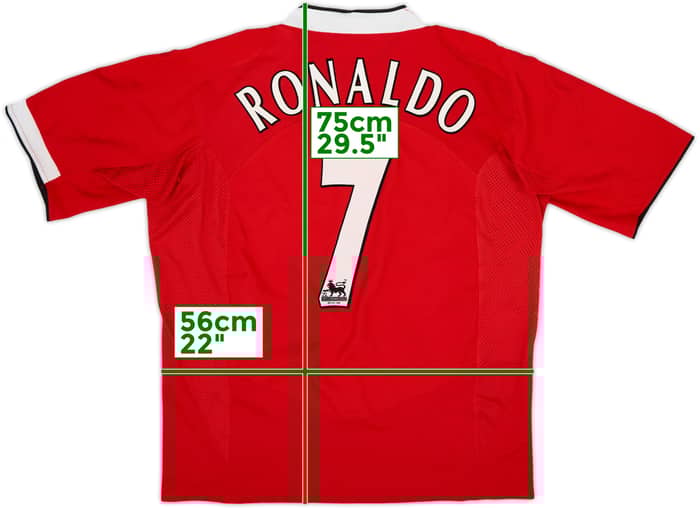 2004-06 Manchester United Home Shirt Ronaldo #7 - 8/10 - (XL)
