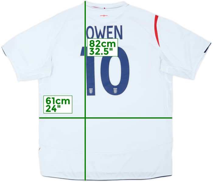 2005-07 England Home Shirt Owen #10 - 5/10 - (XL)