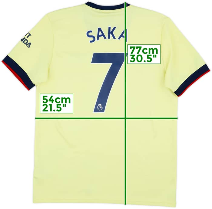 2021-22 Arsenal Away Shirt Saka #7 - 9/10 - (L)