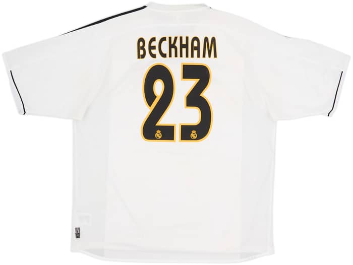 2003-04 Real Madrid Home Shirt Beckham #23 - 7/10 - (XL)