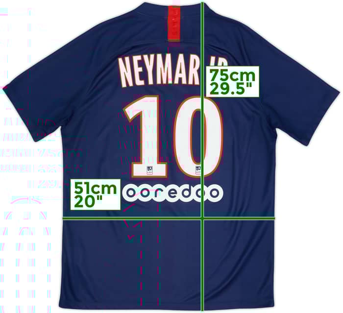 2019-20 Paris Saint-Germain Home Shirt Neymar Jr #10 - 7/10 - (L)