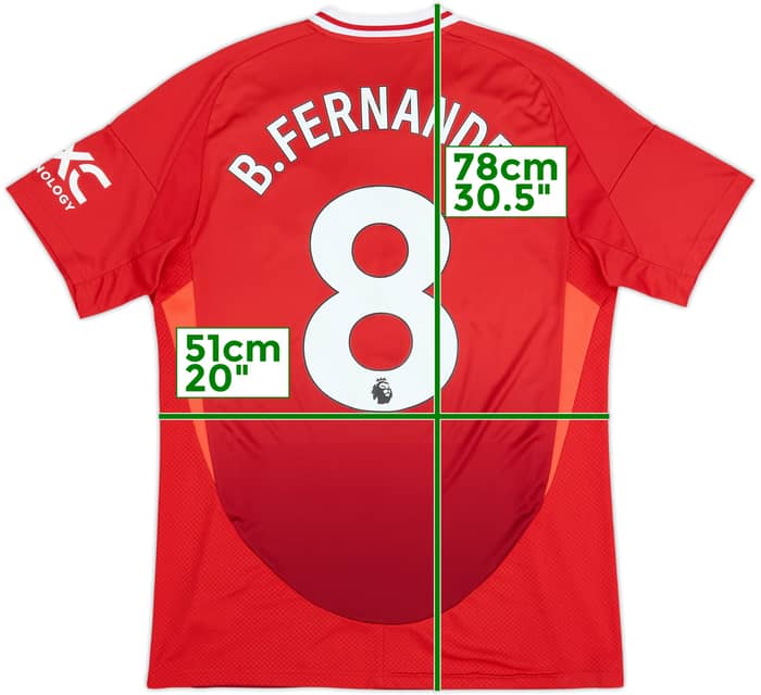 2024-25 Manchester United Home Shirt B.Fernandes #8 - 9/10 - (L)