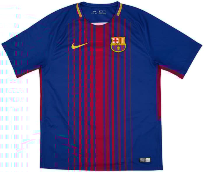 2017-18 Barcelona Home Shirt Suarez #9 - 8/10 - (M)