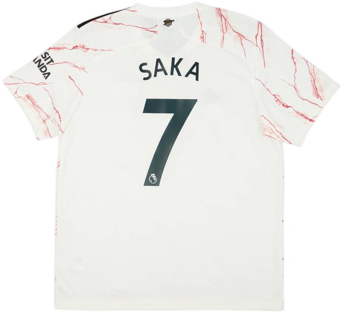 2020-21 Arsenal Away Shirt Saka #7 - 9/10 - (XL)