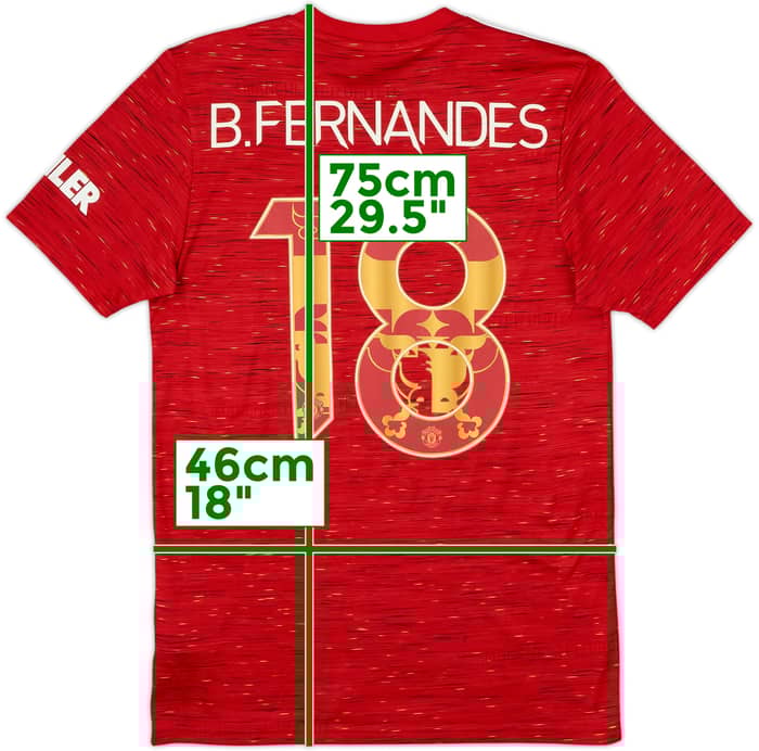 2020-21 Manchester United Home Shirt B.Fernandes #18 - 7/10 - (S)