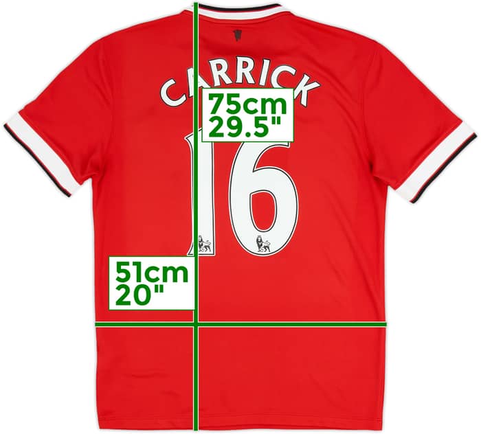 2014-15 Manchester United Home Shirt Carrick #16 - 6/10 - (M)