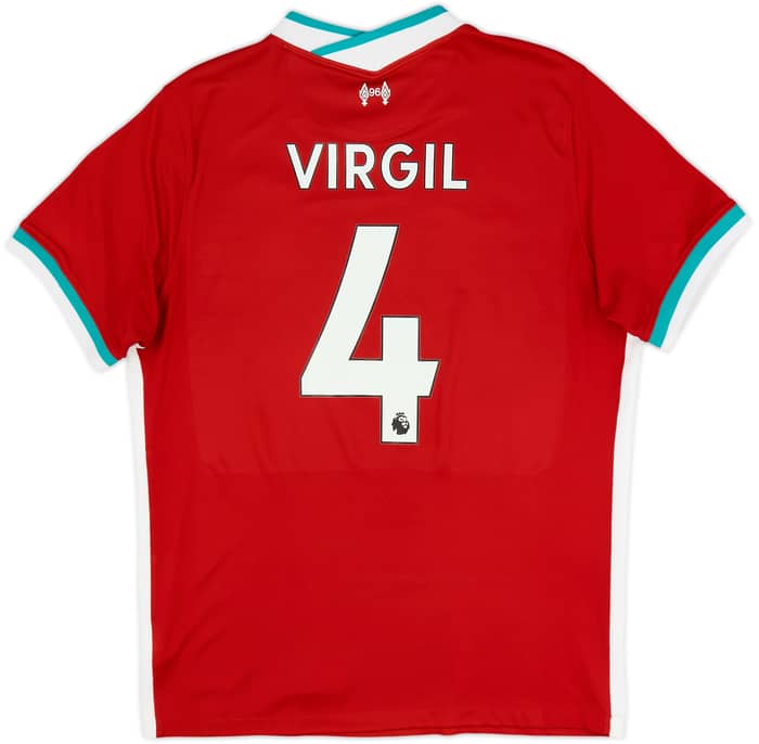 2020-21 Liverpool Home Shirt Virgil #4 - 6/10 - (L)