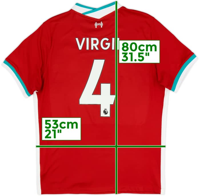 2020-21 Liverpool Home Shirt Virgil #4 - 6/10 - (L)