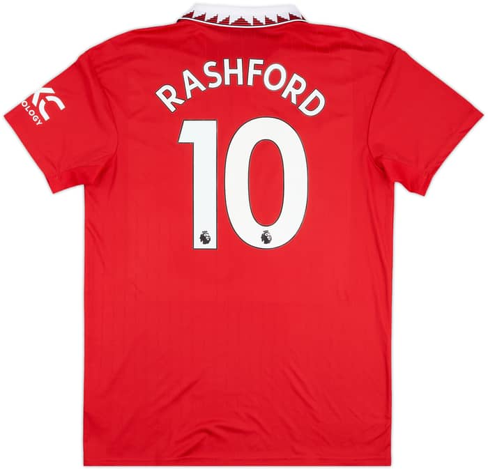2022-23 Manchester United Home Shirt Rashford #10 - 8/10 - (L)