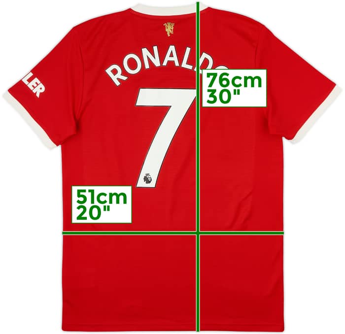 2021-22 Manchester United Home Shirt Ronaldo #7 - 8/10 - (M)