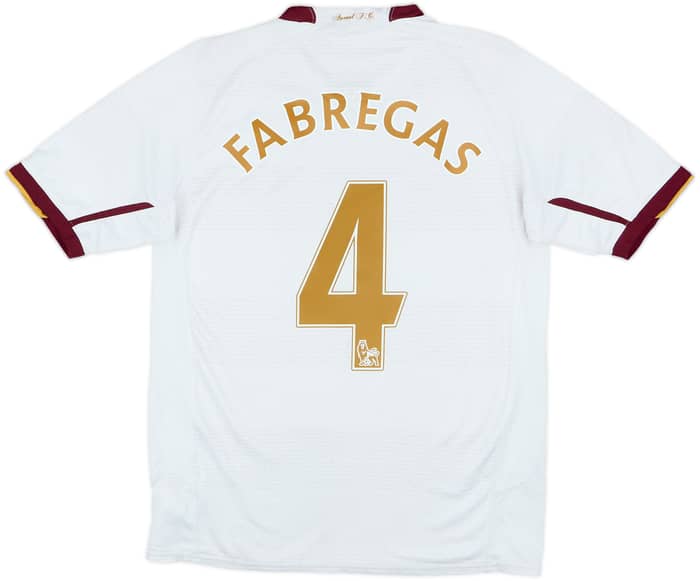 2007-08 Arsenal Away Shirt Fabregas #4 - 9/10 - (XL.Boys)
