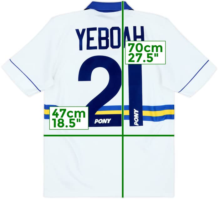 1993-95 Leeds United Camiseta Local Yeboah #21 - 8/10 - (S)