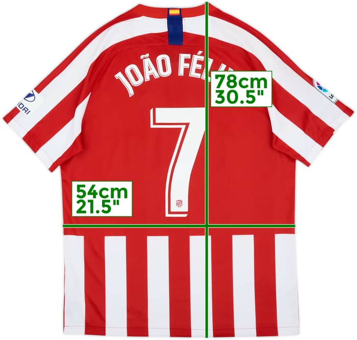 2019-20 Atletico Madrid Home Shirt Joao Felix #7 - 8/10 - (L)