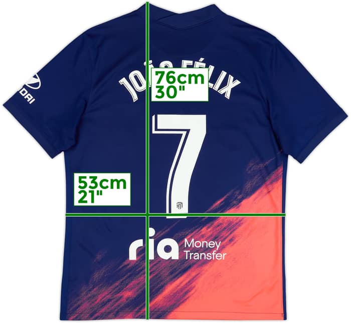 2021-22 Atletico Madrid Away Shirt Joao Felix #7 - 10/10 - (L)