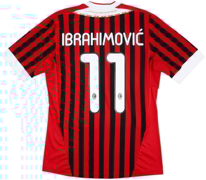 2011-12 AC Milan Home Shirt Ibrahimovic #11 - 8/10 - (S)