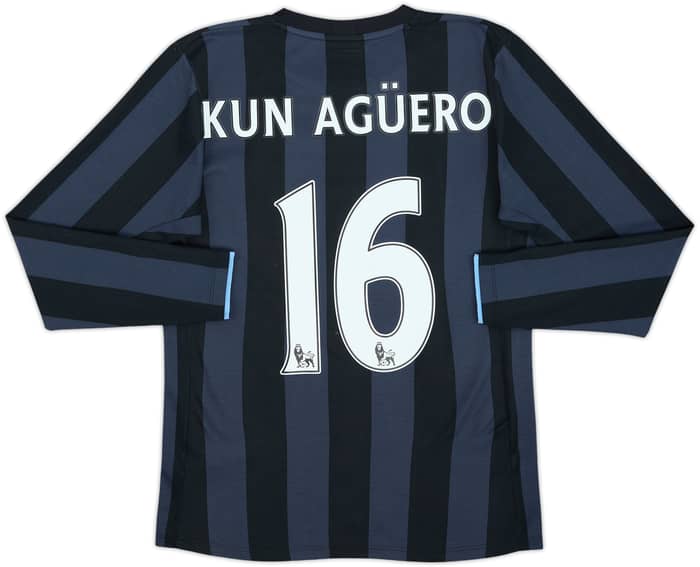 2012-13 Manchester City Third L/S Shirt Kun Aguero #16 - 6/10 - (XL.Boys)