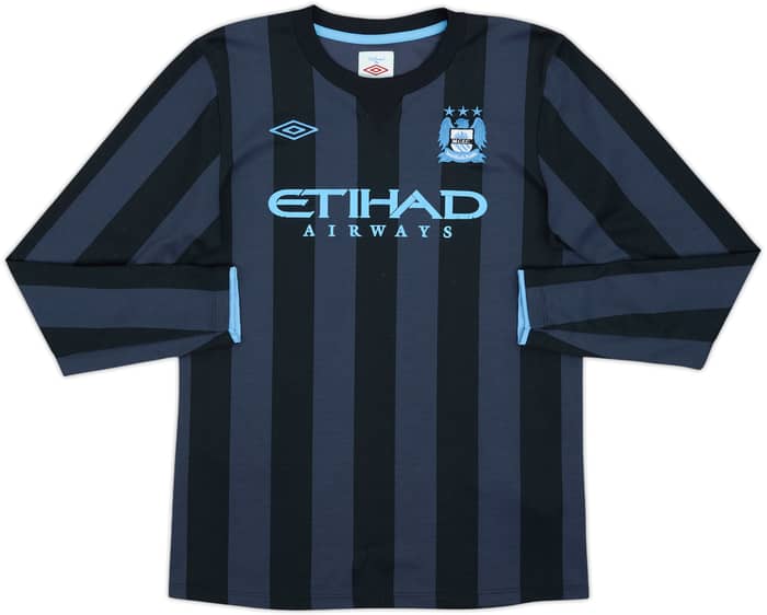 2012-13 Manchester City Third L/S Shirt Kun Aguero #16 - 6/10 - (XL.Boys)