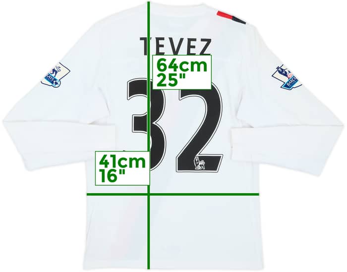 2009-11 Manchester City Third L/S Shirt Tevez #32 - 8/10 - (XL.Boys)