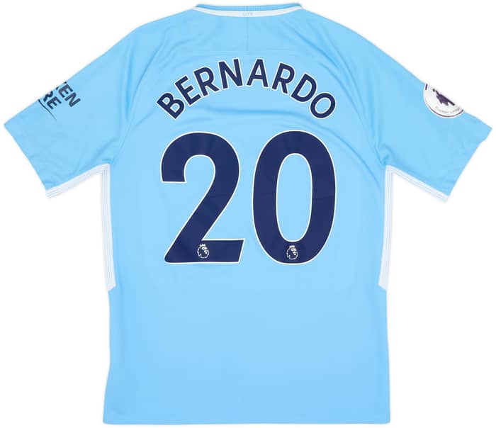 2017-18 Manchester City Home Shirt Bernardo #20 - 8/10 - (M)