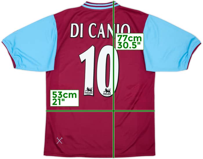 2001-03 West Ham Home Shirt Di Canio #10 - 7/10 - (M)
