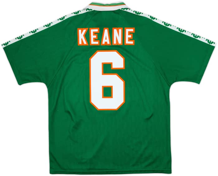 1996-98 Ireland Home Shirt Keane #6 - 8/10 - (L)