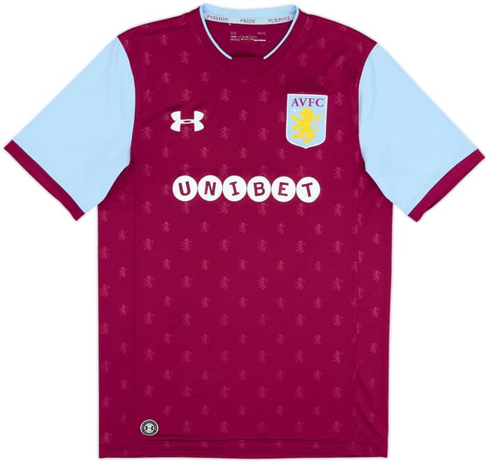 2017-18 Aston Villa Home Shirt - 8/10 - (M)
