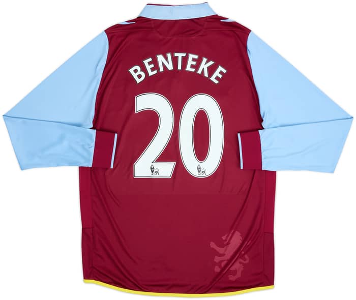 2012-13 Aston Villa Home L/S Shirt Benteke #20 - 7/10 - (M)