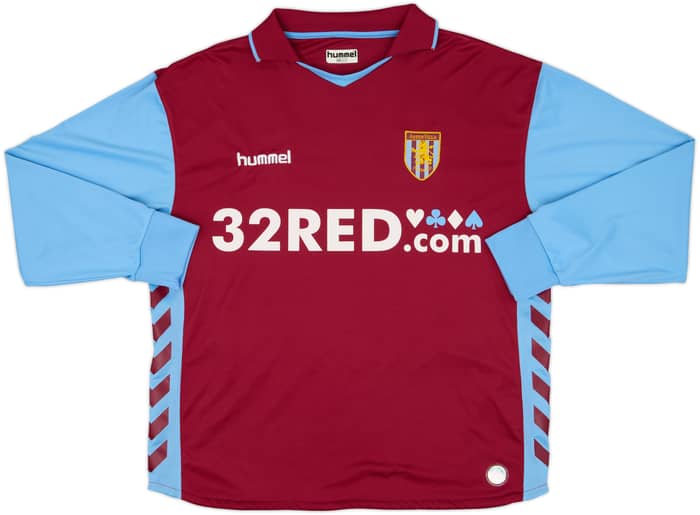 2006-07 Aston Villa Home L/S Shirt Angel #9 - 9/10 - (M)