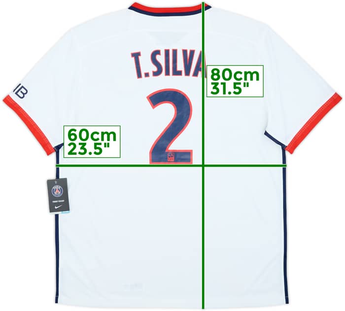 2015-16 Paris Saint-Germain Away Shirt T.Silva #2 (XL)