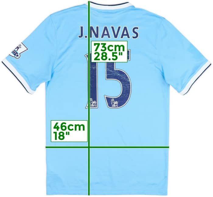 2013-14 Manchester City Home Shirt J.Navas #15 - 5/10 - (S)