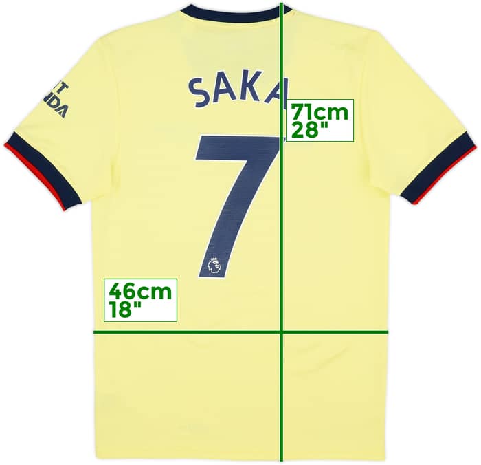2021-22 Arsenal Away Shirt Saka #7 - 10/10 - (S)