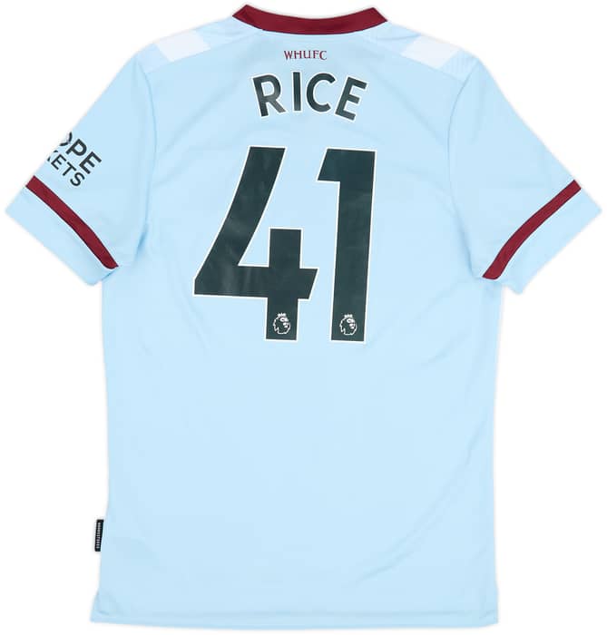 2021-22 West Ham Away Shirt Rice #41 - 7/10 - (S)