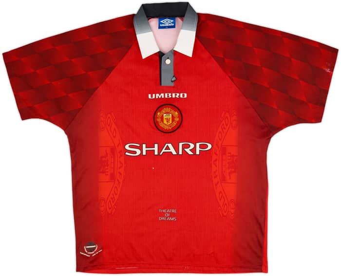 1996-98 Manchester United Camiseta Local Scholes #18 - 5/10 - (XL)