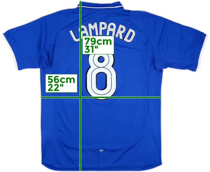 2001-03 Chelsea Home Shirt Lampard #8 - 9/10 - (L)